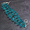 Indicolite Tourmaline Gemstone Handmade 925 Sterling Silver Bracelet 7-8" u5S51