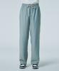 WAIKEI Checkerboard Elastic Waist Long Pants Beige Sky Blue
