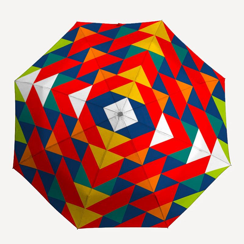 

1pc Geometric PatternAutomatic Folding Umbrella, Portable & Foldable Design with 8 Ribs, Casual Outdoor Accessory yy250804278