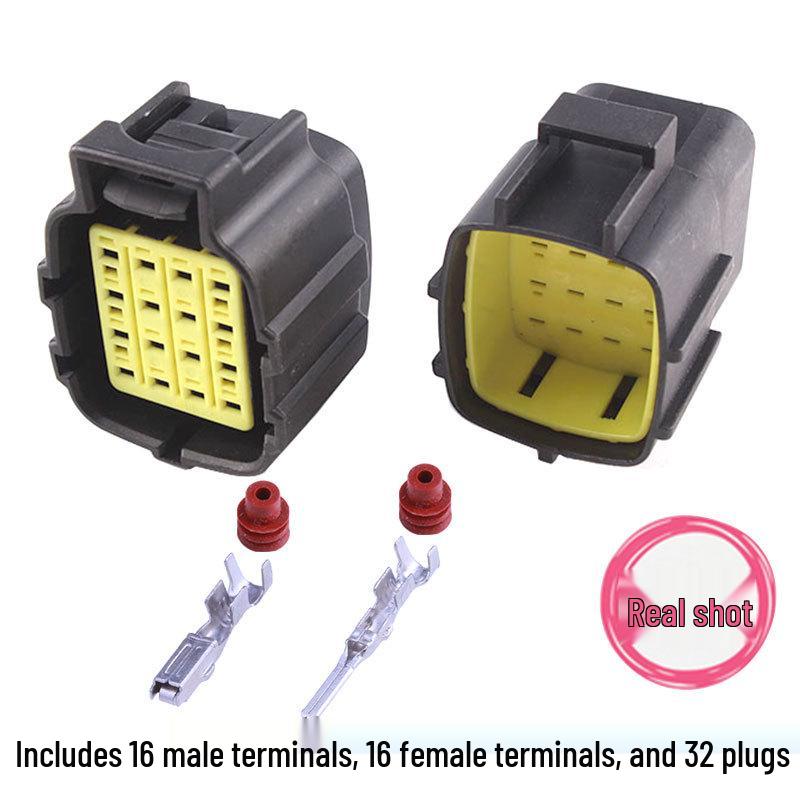 Conector Auto AMP1.8 Impermeabil ștecher 4 pini tată-mamă, cablaj 2P, 16 găuri DJ70216Y-1.8