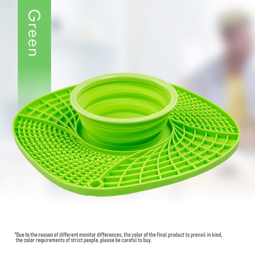 Pet  Placemat Folding Silicone Cat Dog Slow Food  With Suction Puppy Licking Feed Drink Mat Portable Placemat  Supplies