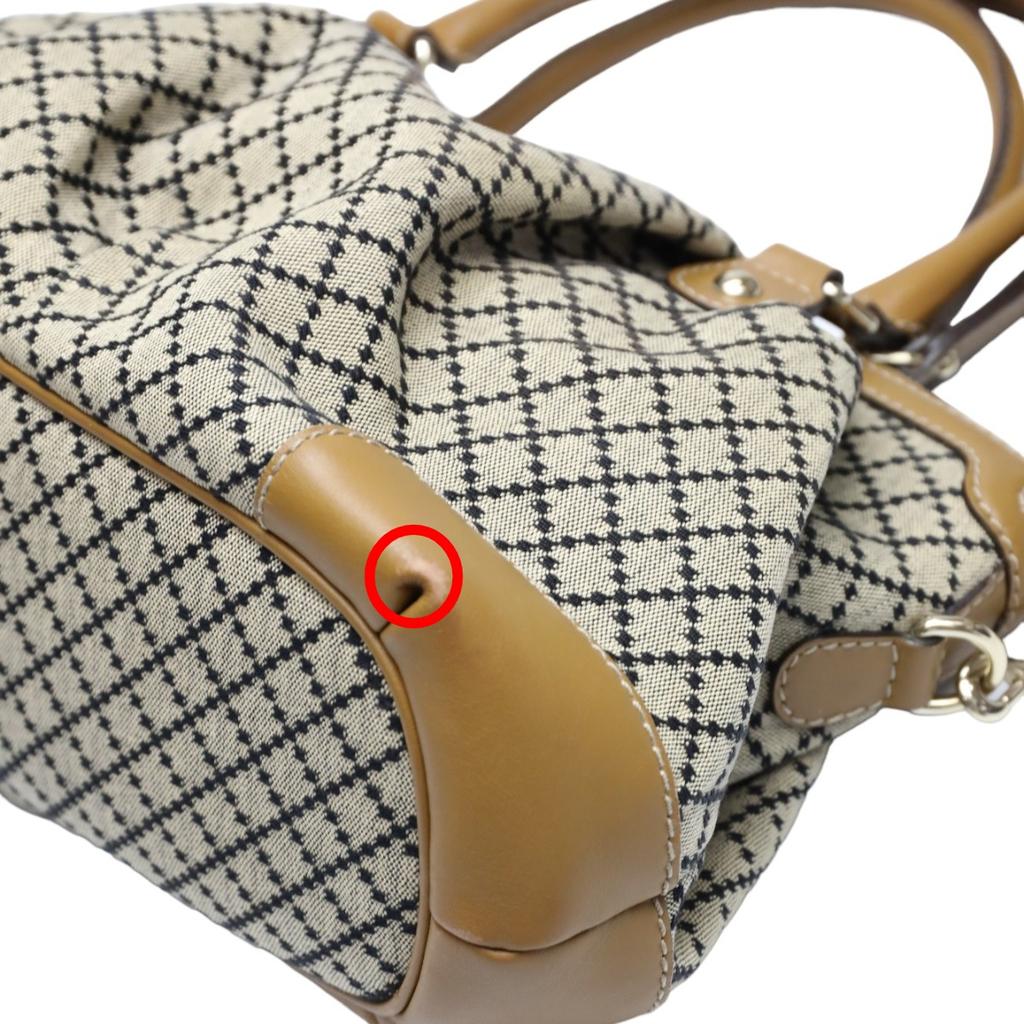 Gucci Diamante Tote Bag Canvas Beige X Brown Women 247902 Used