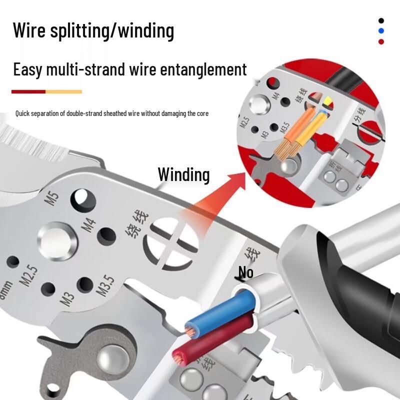 Puluo Multi-functional Bent-Nose Wire Stripper Plier Set