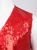 Boys Sparkly Sequin Vest Asymmetrical Hem Sleeveless Design for Parties Stage Events