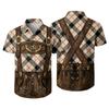 Men's Short Sleeve Button Down Shirt with Vintage Festival Print Relaxed Fit Casual Party Top for Everyday Wear