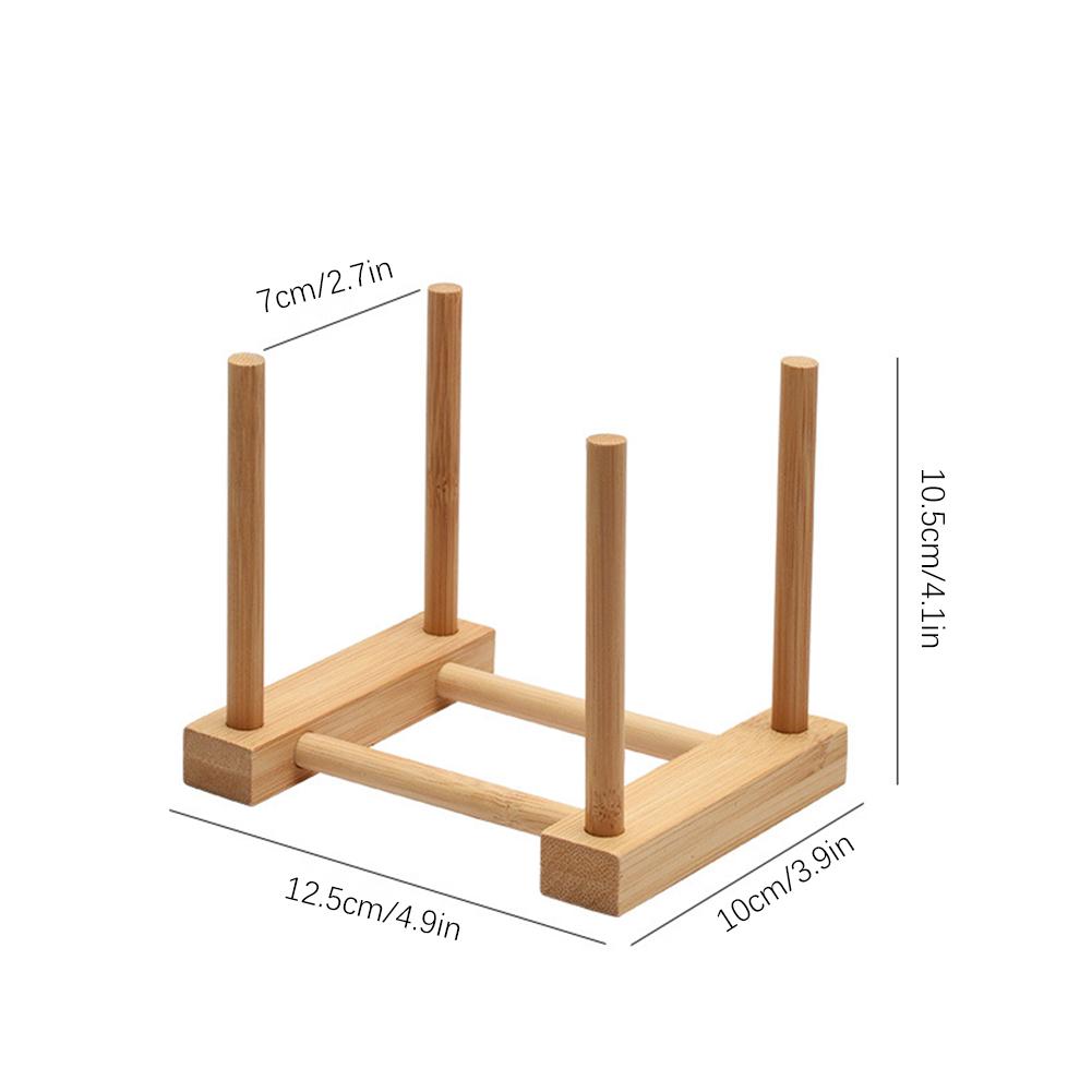 Kitchen Dish Drain Rack Dinnerware Storage Organizer Tray Plate Drying Shelf Wooden Book Cups Display Stand Drainer Holder
