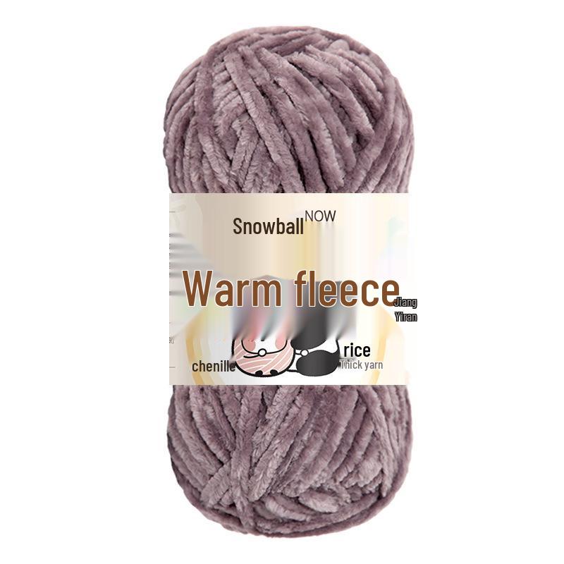 Jiate Snowball Chenille Yarn: Cozy, Thick, Fluffy Yarn for DIY Crochet, Gold Velvet Knit, Shoes, and Scarf Projects.