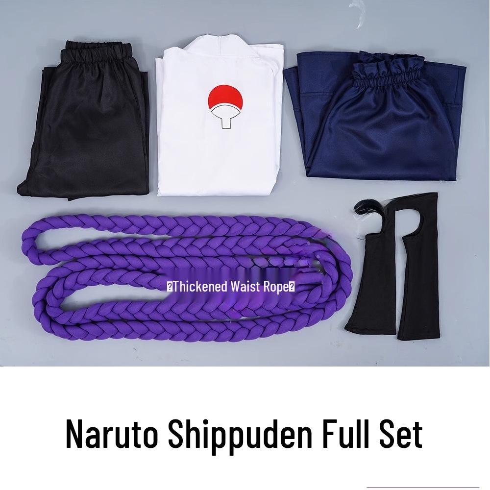 Naruto Shippuden Uchiha Sasuke Full Cosplay Costume Set