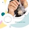 50Pcs Wire Key Ring Keychain Loop Loops Signboard Luggage Car Hanging Tag Durable Bag Rope Accessories Multipurpose