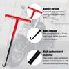 2 Pieces Exhaust Spring Puller Tool - PSLER Universal T Shaped Handle Motorcycle Exhaust Spring Hook With Rubber Coating Accessories For Snowmobile,