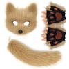 Plush Suit Simulation Fox Mask Gloves Fox Tail Cos Handmade Props Accessories