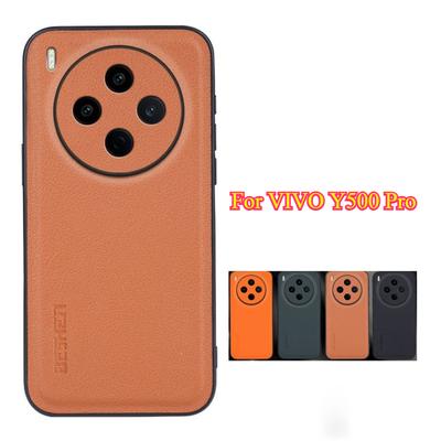 Hülle Für VIVO Y500Pro PU-Leder Matt Anti-Fall Harte Hüllen Für VIVO Y500 Pro Vollständiger Linsenschutz Silikonrahmen Abdeckung Stoßfänger