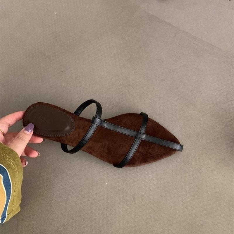 

Новый Стиль Популярные Серебристые Шлепанцы с Перемычкой для Женщин Лаконичные Шлепанцы на Низком Каблуке Летние Женские Уличные Пляжные Сандалии Zapatos Mujer 40 чёрный