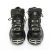 Mode 6CM Winter Punk Sneakers Herbst Damen Echtleder Schuhe Plateau Motorradschuhe Gothic Metalldekor Chunky Sneakers Frau