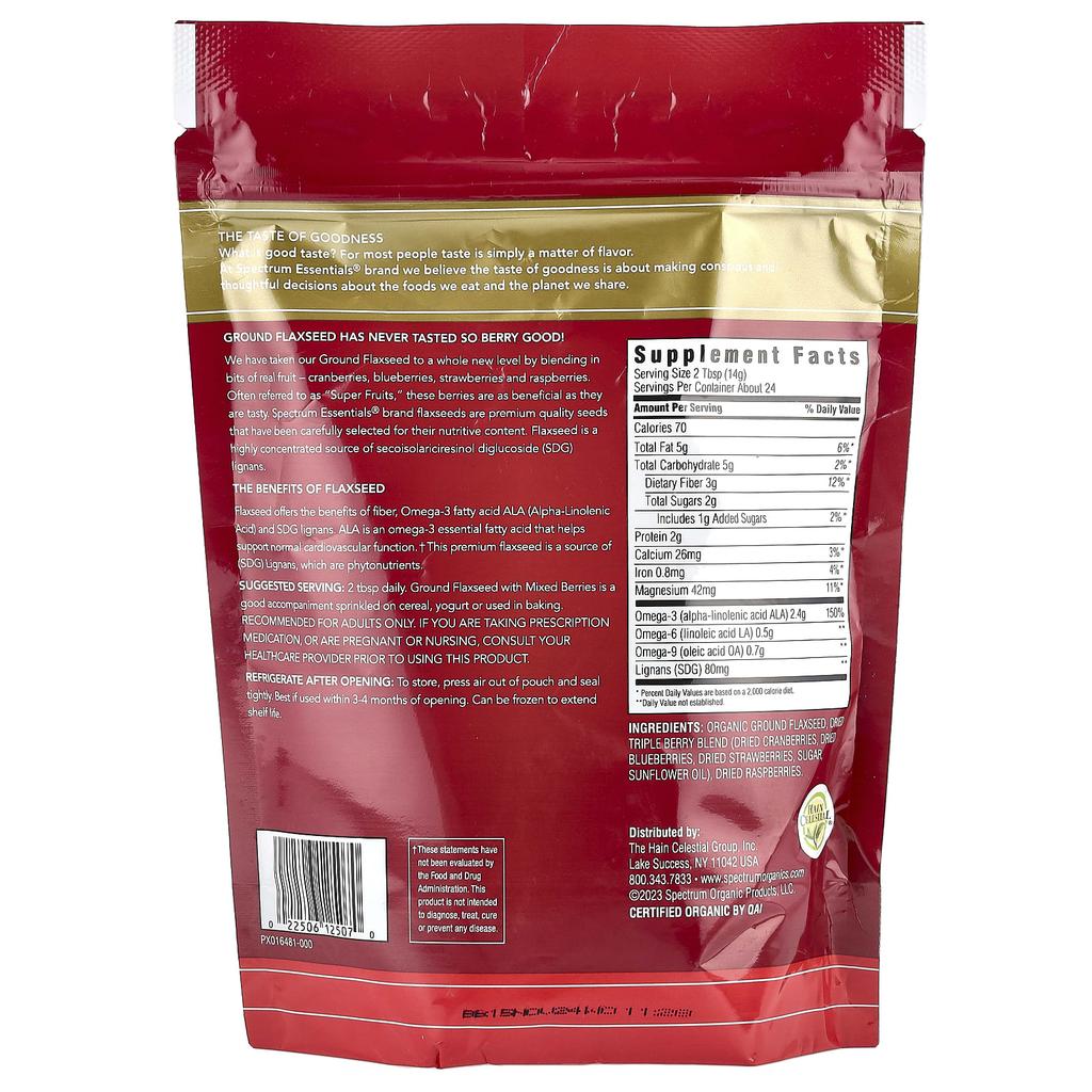 Flaxseed Powder with Mixed Berries, 340G(12Oz)