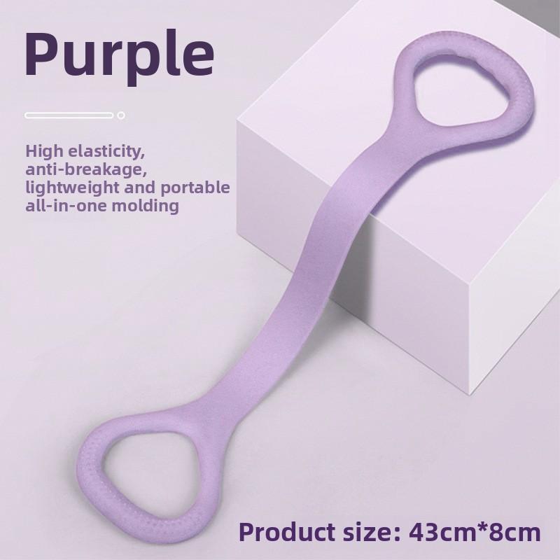 

2 шт 8 слов женская открытая спина натяжение веревка фитнес эластичная лента 2 pcs фиолетовый