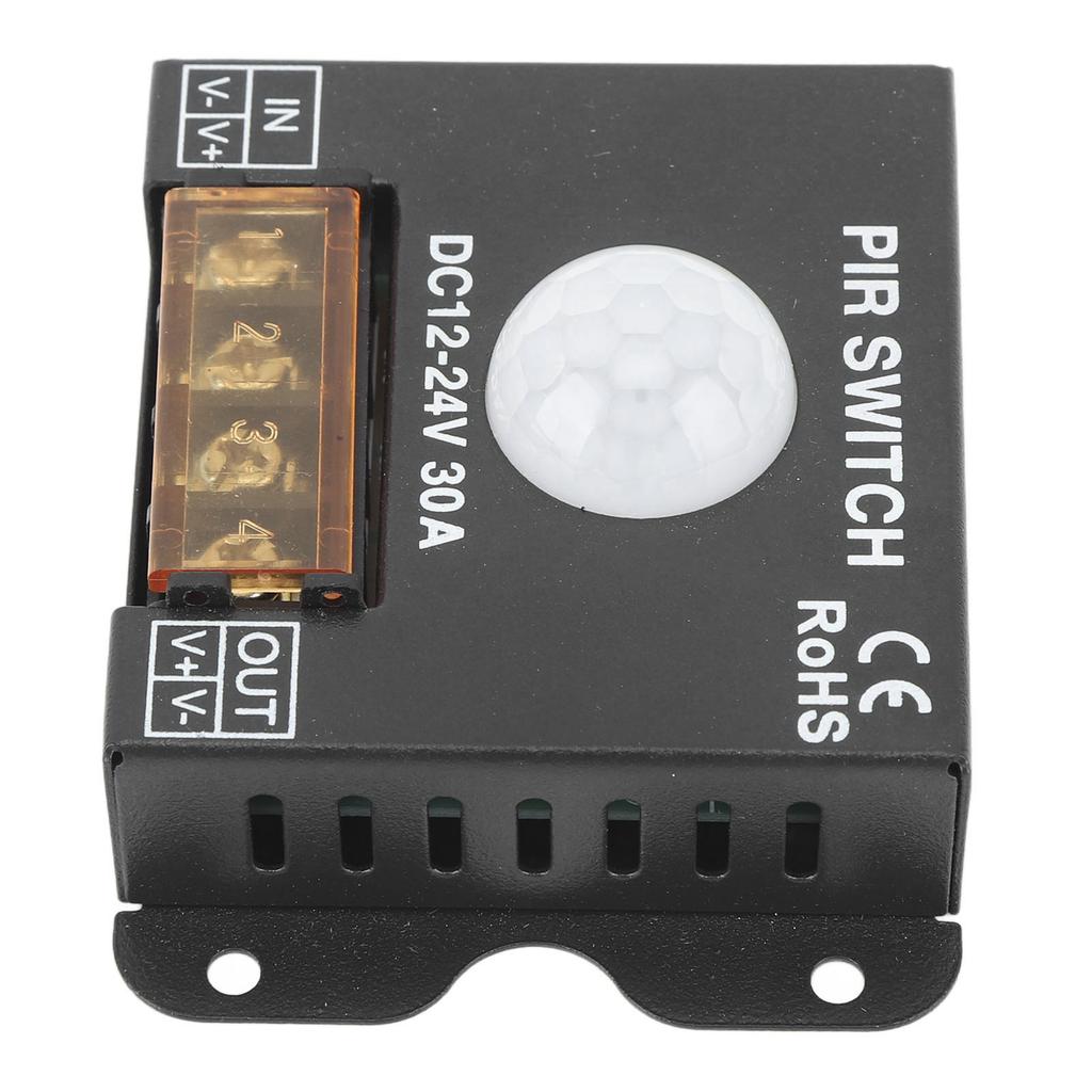 PIR Switch Motion Sensor LED Human Infrared Sensing Controller for Light Strip Outdoor DC12‑24V 30A
