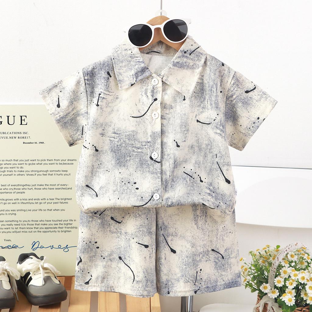 Children's Short-sleeved Short Pants And Shirt Set - Summer Boys' Casual Outfit