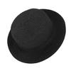 Männer Frauen Strohhut Reise Strand Sonnenschutz Hut Sommer Breitkrempiger Strohhut UPF 50+ Schwarz