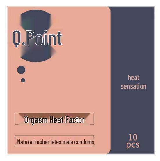 Q-point 001 Ultra tenké Kondómy s veľkými časticami Kyseliny hyalurónovej s dlhotrvajúcim účinkom