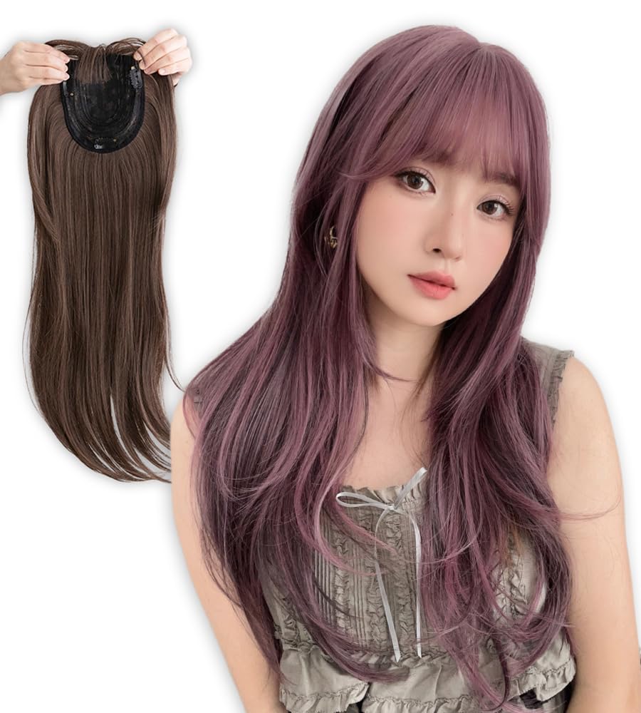 Brightlara Long Curly Wig, Partial Wig, Full Style Piece, Hairpiece, Cute, Women s, p280-TMA