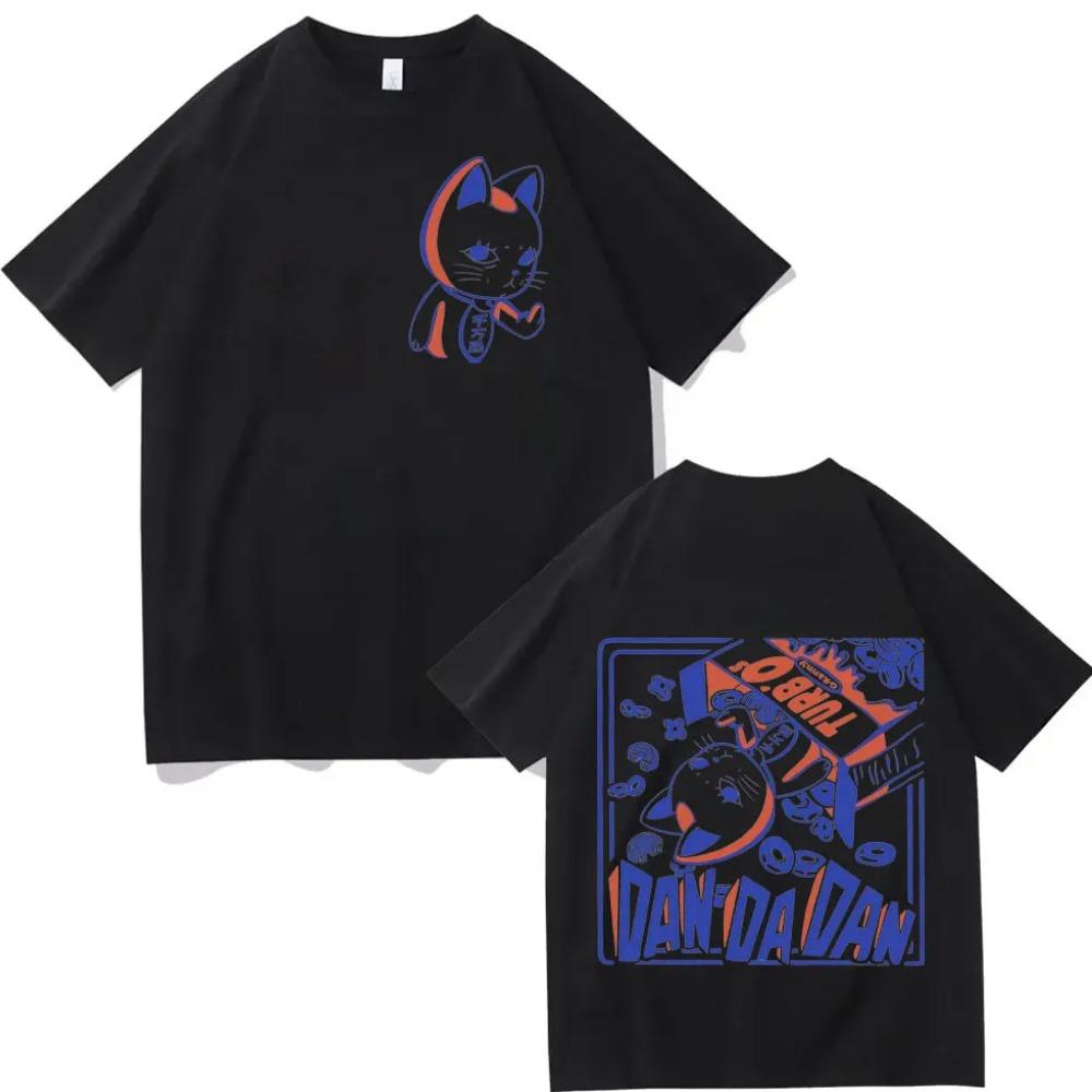 

Japan Anime Dandadan Turbo Granny Cat Graphic T Shirt Fashion Cartoon Oversized T-shirt Men Women Vintage Casual T-shirts XXXXXL чорний