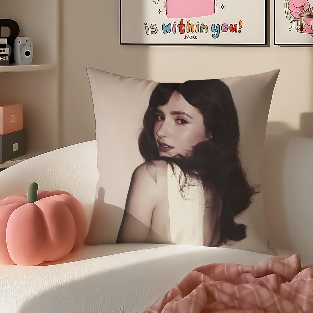 

Mellow Indie American Singer CClairo Cushion Cover Pillowcase Short Plush Invisible zipper Room Sofa Cushion Cover 30X30cm