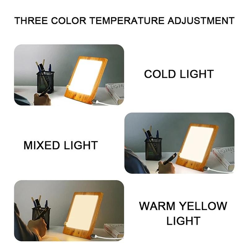 10000 Lux LED Daylight Lamp Intelligent Emotional Physiotherapy Lamp 3 Light Colours Brightness Adjustable LED Night Light