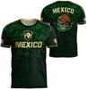 Mexican Flag-themed 3D Eagle Pattern Sport Quick-dry Breatha Men's T-shirt Outdoor Football Sportswear Parent-child Clothing