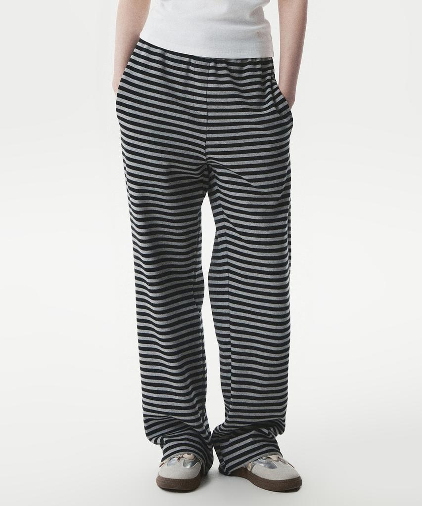 WHO.A.U Stripe String Wide Pants(F) / Whtmg1292F