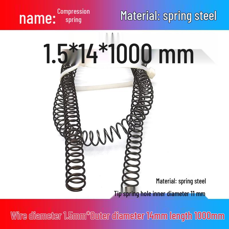 Spring Wire: 1m Long, Soft Pressure, Manganese Steel, 0.3-4.5mm Diameter, Yellow Compression Return.