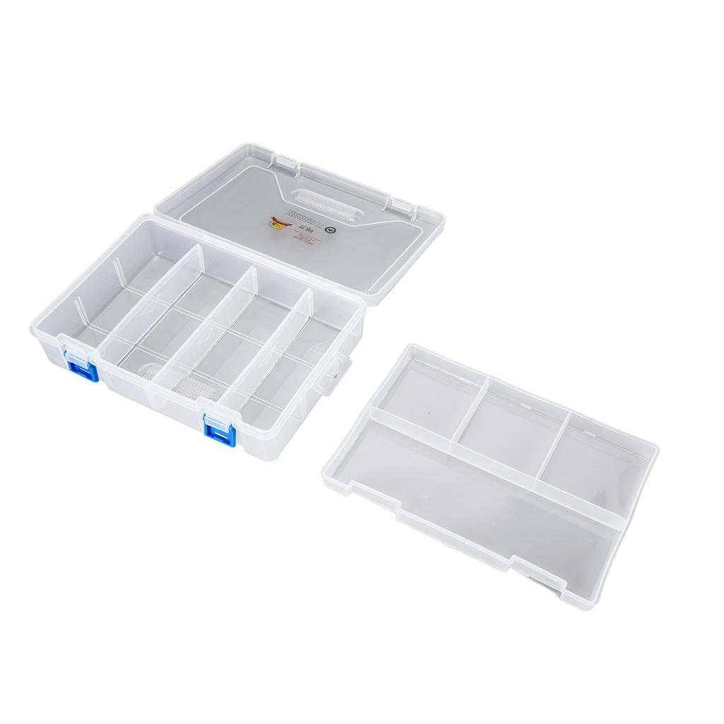 Component Storage Box Transparent Plastic Detachable Accessory Container for Earring Chip