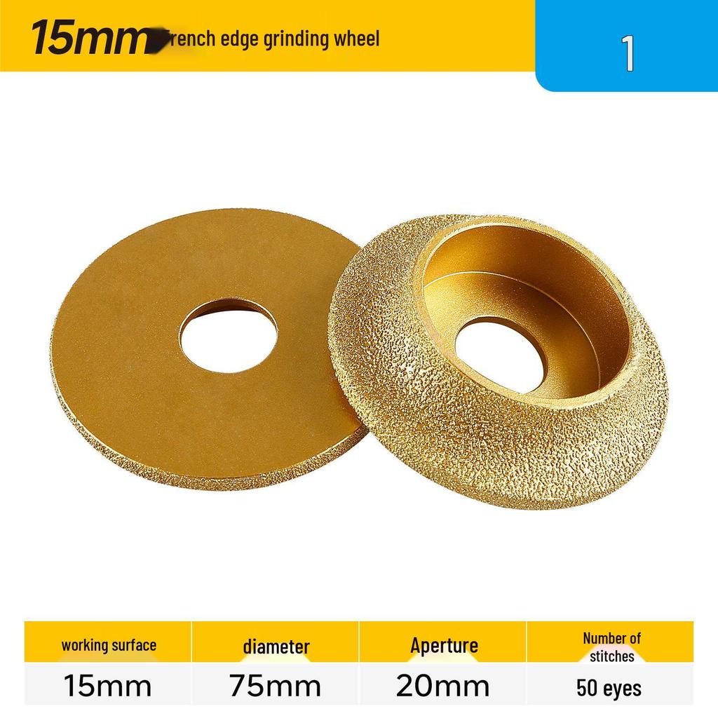 Brazed Diamond Grinder Head for Rounding and Trimming Stone, Marble, Quartz, and Tile Edges