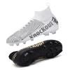 503 Football Shoes Children Boys Girls Teenagers With A High Top Fly Weave Leather Surface HG Long Nails FG Broken TF Flat Bottom Training