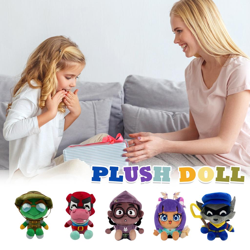 Plysjdukke, leketøysgave, tegneserie, filledukke for barn, gavepute for barn