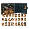 Acrylic Miniature Props 2026 Career Advent Calendar, 24-Day Countdown Box with Mini Occupation Calendar Figures, Community Helper Ornament Set,