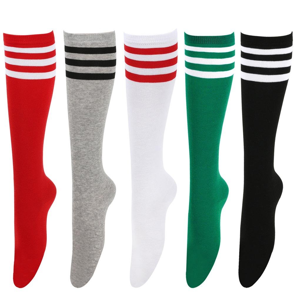 Black White Striped Long Socks Women Sexy Over Knee Thigh High Socks Over The Knee Stockings Ladies Girls Warm Long Tube Socks