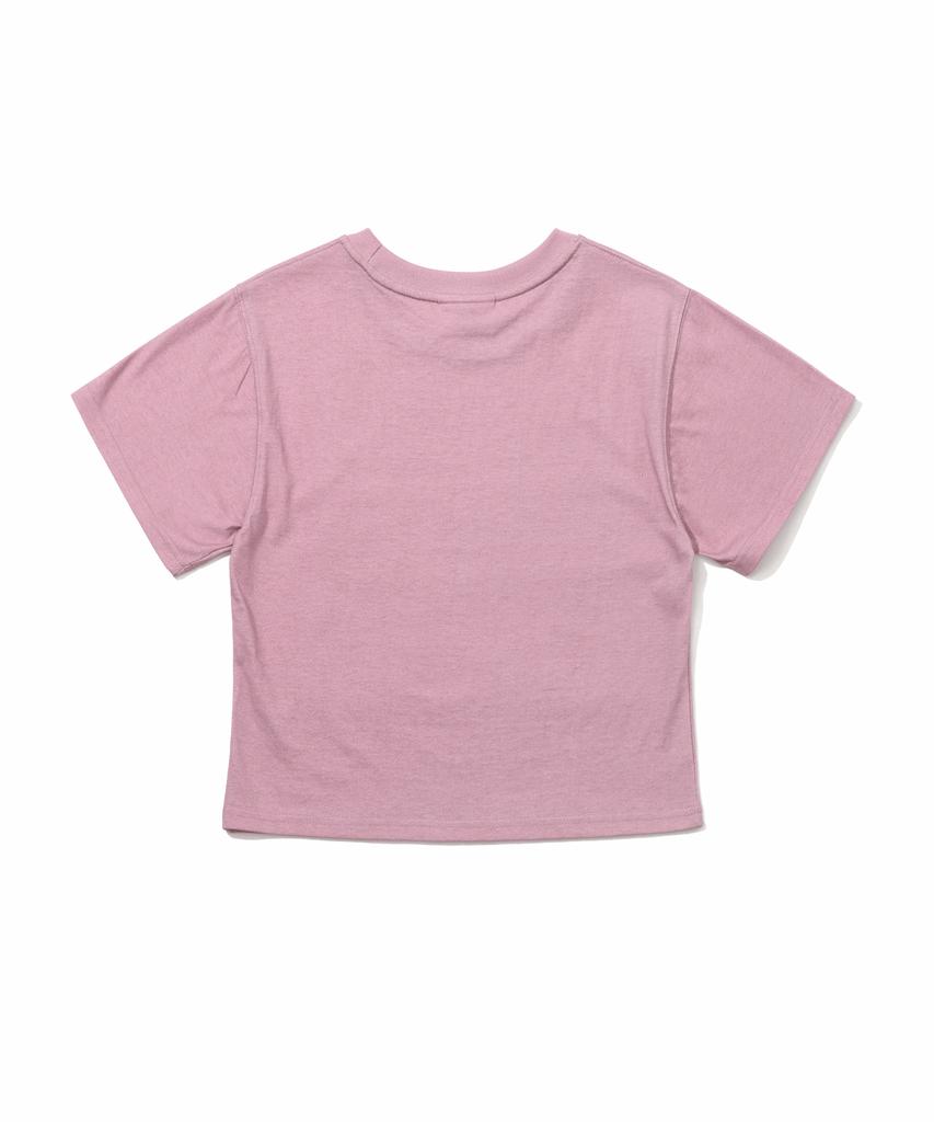 Bieseulaebis Starburst Logo Women'S Semi-Crop Short Sleeve T-Shirt Pink