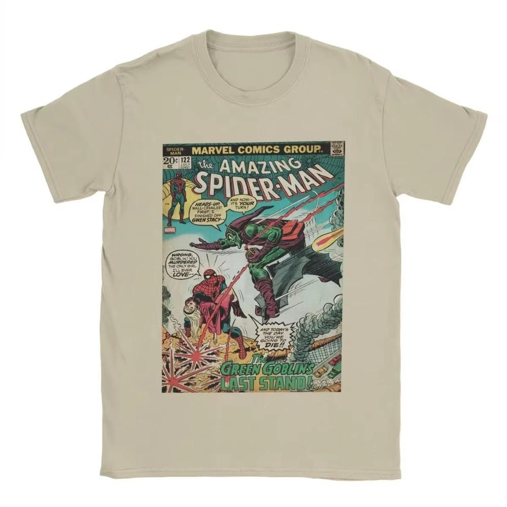 Men's Spider-man Spiderman T Shirts Pure Cotton Clothing Funny Short Sleeve Round Neck Tee Shirt Original T-Shirt