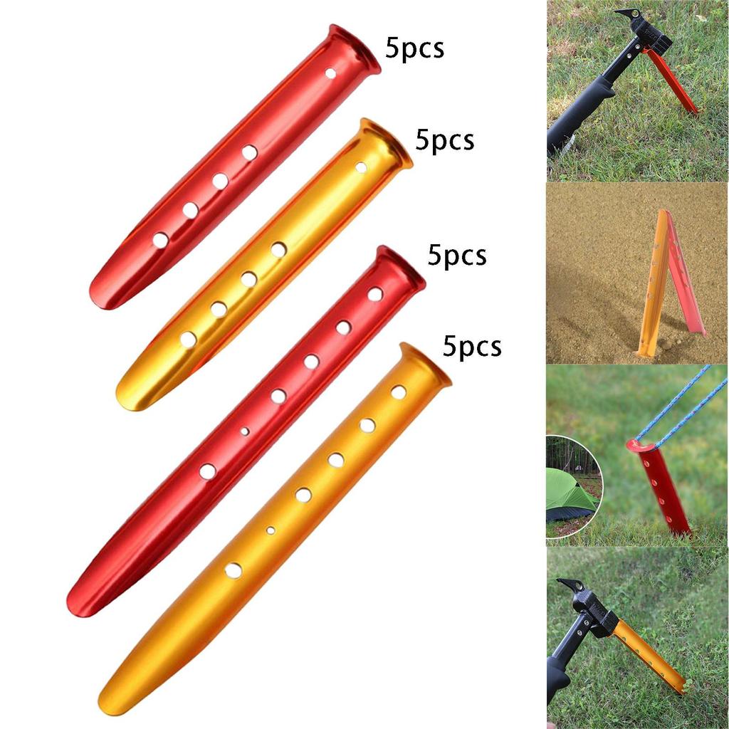 5 Stakes Pegs Ground Nails Tent Nail Snow for Canopy
