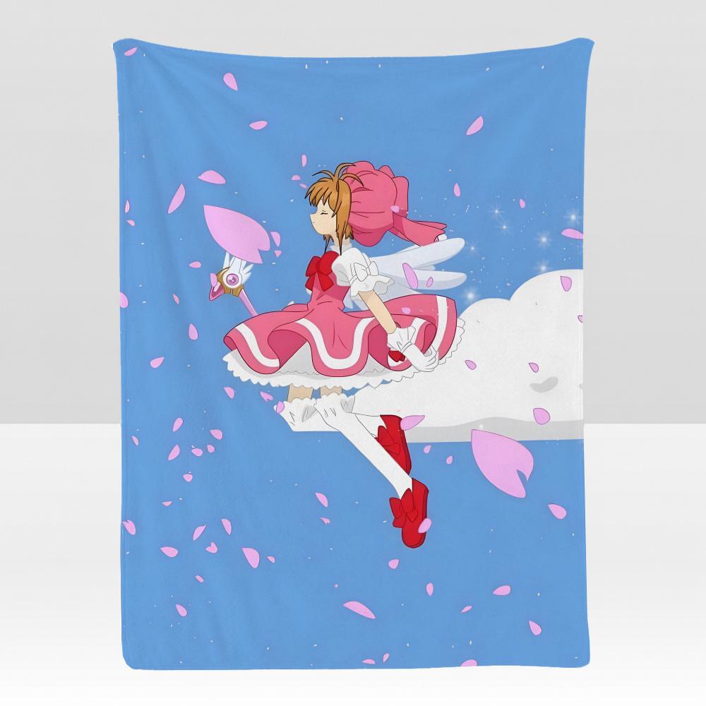 anime CCardcaptor SSakura Throw Soft Flannel Blanket for Bed Bedroom Sofa Picnic Throw Skinfriendly Breathable Gift Cover