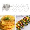 Tabletop Taco Stand Taco   Mold Stainless Steel Taco Tray with Sauce Bowl for Home Kitchen Restaurant