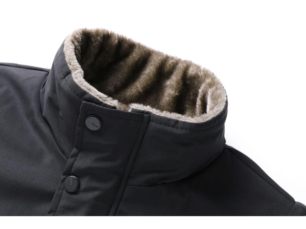 Men's Thickened Fleece-Lined Workwear Vest with Multi-Pockets for Autumn/Winter