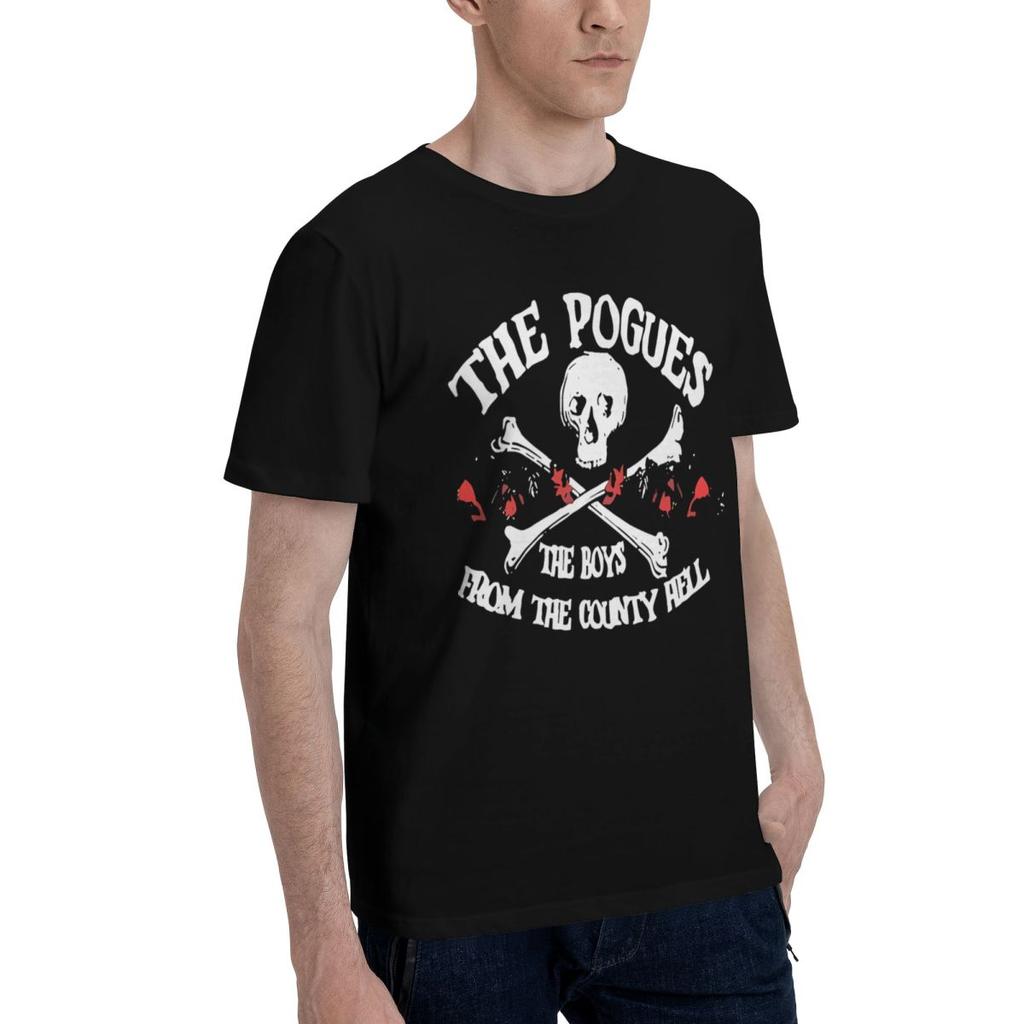 Music The Pogues Punk Band Merchandise 100 Cotton Casual Breathable Confortable Summer Football Shirts 2025 T Shirt Men