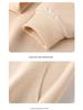 320g Men's Solid Color Loose Cotton Hoodie with Two-way Zipper, Plus Size, Casual Pullover Sweatshirt