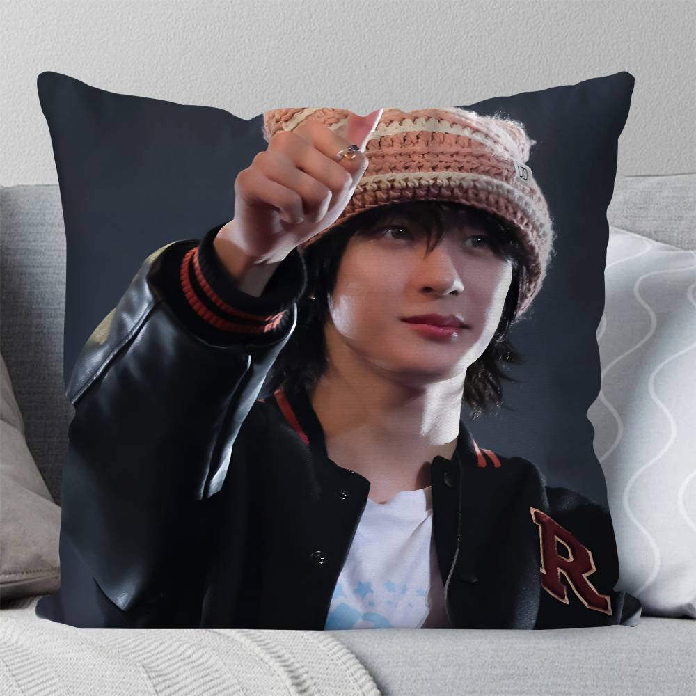 Anton Chanyoung Lee Kpop RIIZE Pillow Case Square Pillow Bedroom Sofa Leisure Comfort Cushion Car Living Room Home Decoration