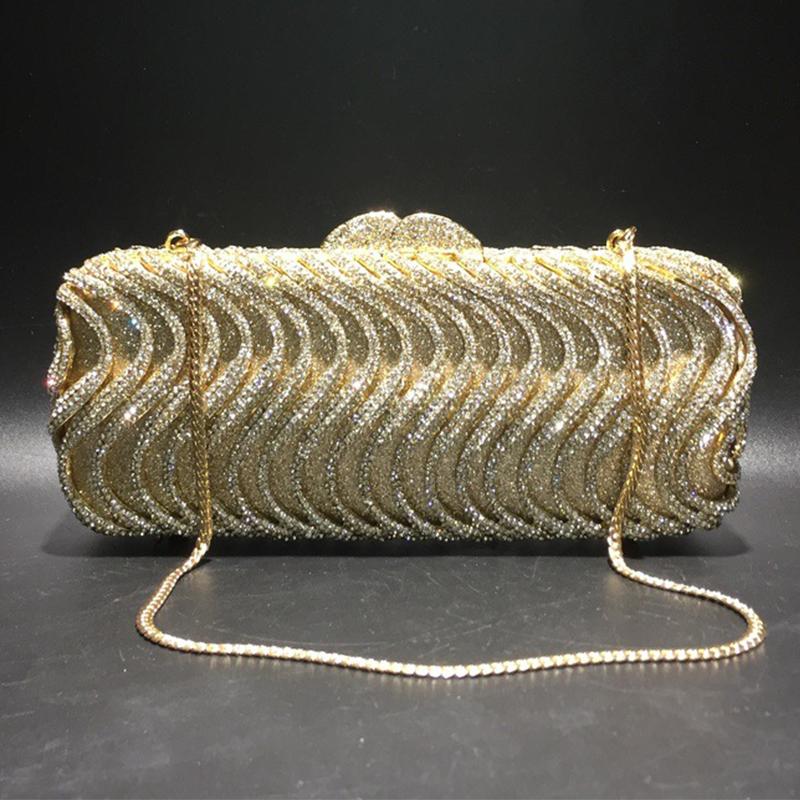 Diamond Wedding Party Purse White Clear Evening Bag Clutch Lady Dinner Purses Handbags Formal Women Crystal Wedding Bridal