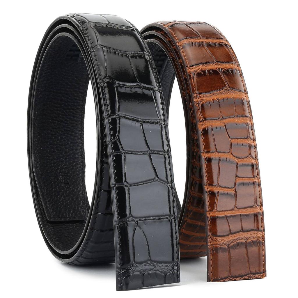 Buy 3.5 Belt Headless Belt Automatic Buckle Men's Buckleless Belt Body