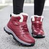 Men's Winter Velvet Warm and Non-slip Medium Walking Cotton Shoes High-top Snow Boots New Versatile Cotton Shoes