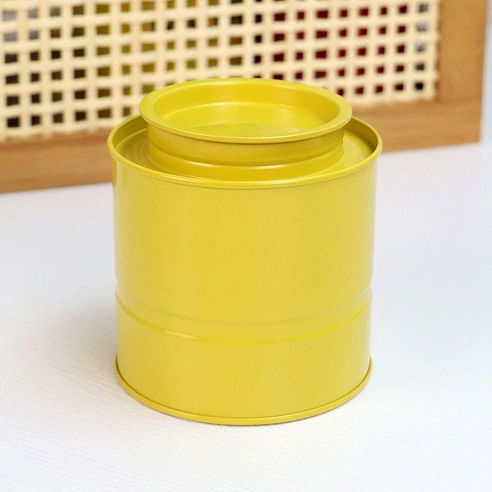 With Lid Tea Tin Airtight Container Storage Jar Canister Biscuit Tin Box  Home Storage